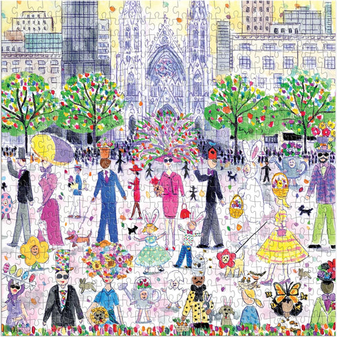 Galison Easter Parade – 500 Piece Michael Storrings Puzzle Featuring The Joy and Energy of A Springtime Easter Parade...