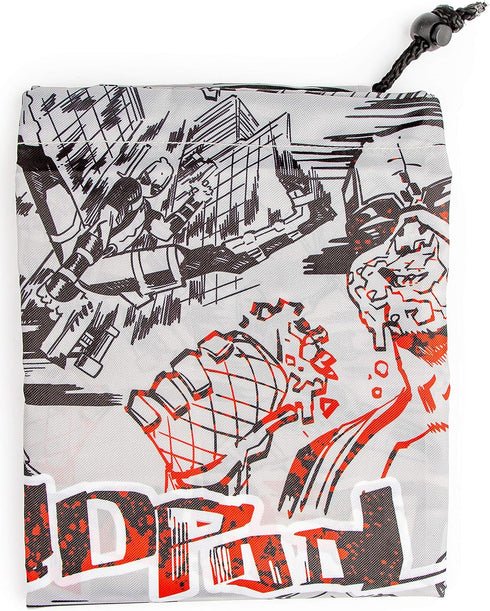 Jay Franco Marvel Deadpool Epic Drawstring Laundry Bag - Oversize Durable Storage/Travel Bag for Home or College - Measures 21 x 32 inches (Offici...