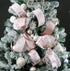 Rose Gold Christmas Ribbon Wired 2.5" Pink Christmas Tree Ribbon Garland Rose Gold Glitter Wired Ribbon for Crafts, Wreaths, Topper Bows, Gift Wra...