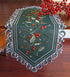 GRANDDECO Holiday Christmas Table Runner, Cutwork Embroidered Floral Holly Berry Dresser Scarf Table Topper for Home Dining Xmas Table Decorations...