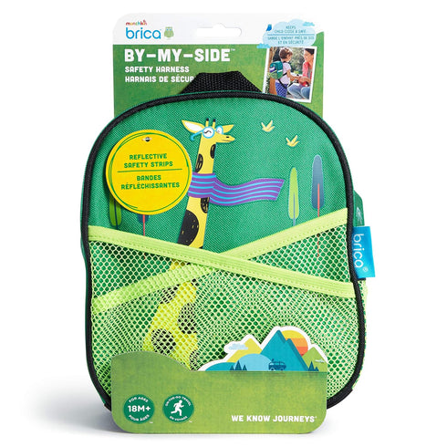 Munchkin® Brica® By-My-Side™ Toddler Safety Harness Backpack with Leash, Giraffe, Green...