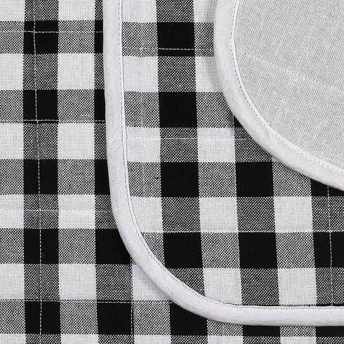 Buffalo Classic Check Plaid 2-Piece Dish Drying Mat Set - Extra Large 18"x24" Black...