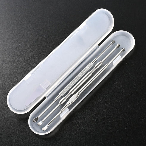 3 Pcs Ear Pick Earwax Removal Kit, Geengle Ear Cleansing Tool Set, Ear Curette Ear Wax Remover Tool with a Cleaning Brush and Storage Box...