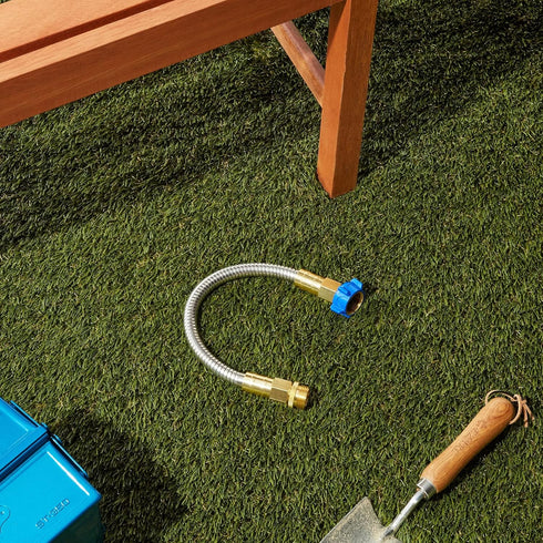 Tardigrade Steel Hose 1FT Metal Garden Hose Short - 304 Stainless Steel Water Hose 1 FT Dog Chew Crush Proof, Flexible, Heavy Duty Brass No Kink, ...