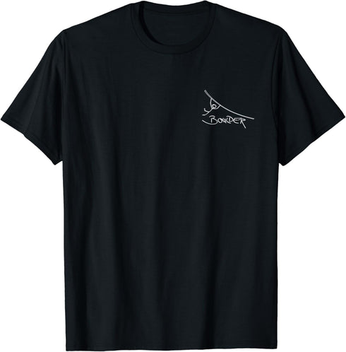 boulder stick figure - climbing bouldering outdoor gym T-Shirt...
