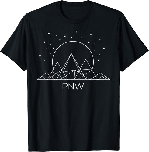 PNW Pacific Northwest Mountains Hiking Outdoor Nature T-Shirt...