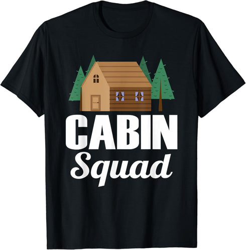 Cabin Squad Mountain Camping House Outdoor Camper T-Shirt...