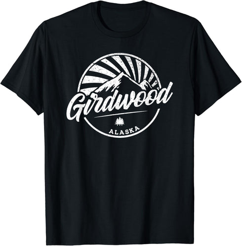Girdwood Alaska Vintage Outdoor T-Shirt...