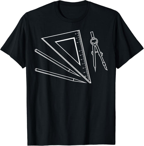 Architect Drawing Tools Construction Blueprint Architecture T-Shirt...