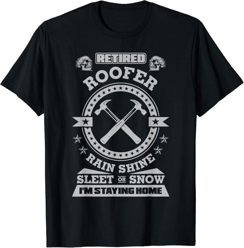 Mens Retired Roofer shirt Funny Roofing clothing...