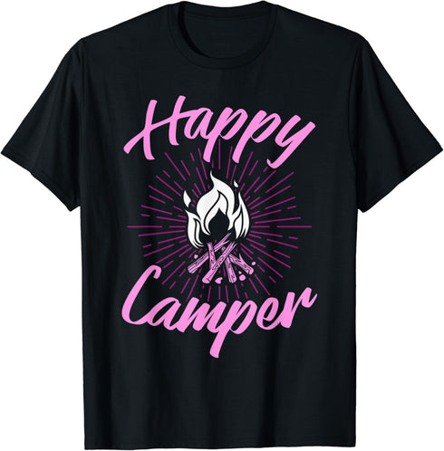 Happy Camper Camping Gear Camping Clothes T-Shirt...