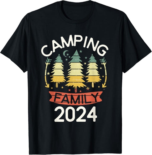 2024 Family Camping Shirts Matching Camping Gear For Family T-Shirt...