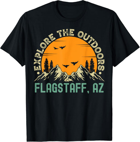 Flagstaff, Arizona - Explore The Outdoors T-Shirt...