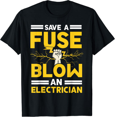 Funny Blow An Electrician Tools Electrical Engineer Fuse T-Shirt...