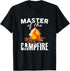 Camping T Shirt Master Of The Campfire Outdoors Tee T-Shirt...