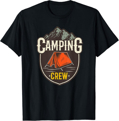 Camping Crew Outdoors Lovers Funny Summer Hiking Gear T-Shirt...