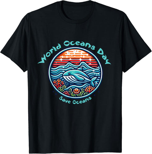 Protect Our Oceans World Oceans Day, Save Earth Sea T-Shirt...