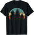 Outdoor Pine Tree Sun Minimalist Nature Retro Men & Women T-Shirt...