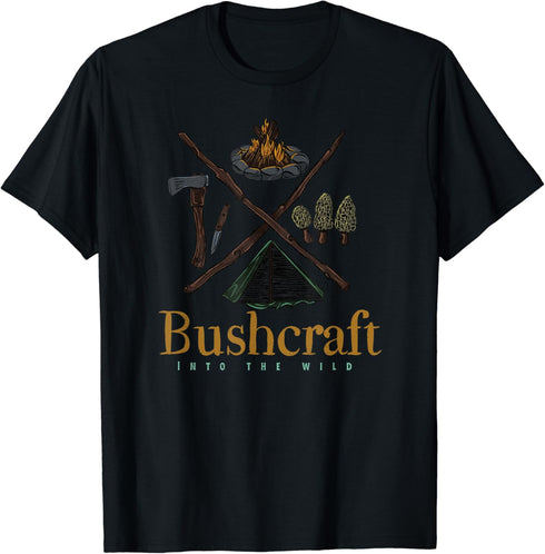 Bushcraft Camping Wilderness Survival for Outdoor Lovers T-Shirt...