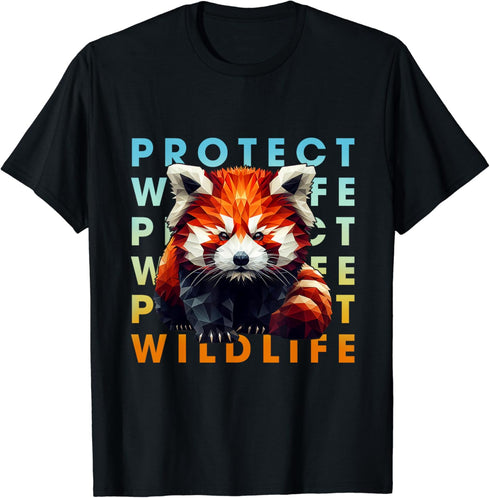 Protect Wildlife Endangered Animal Species Red Panda Love T-Shirt...