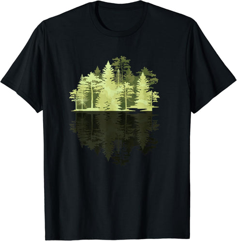 Outdoors Wildlife Trees Nature Reflection Forest T-Shirt...