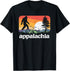 Retro Appalachia Bigfoot Mountain & Trees Nature Outdoors T-Shirt...