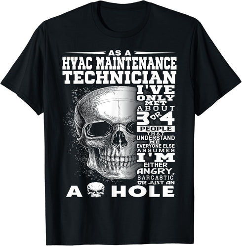 HVAC MAINTENANCE TECHNICIAN Job Title Funny T-Shirt...