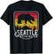 Seattle Washington Retro Hiking Outdoors Hike Camping Camp T-Shirt...