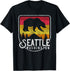 Seattle Washington Retro Hiking Outdoors Hike Camping Camp T-Shirt...
