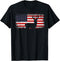 Deer Hunting American Flag - Red White and Blue T-Shirt...