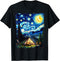 RV Camping Outdoors Starry Night Van Gogh Camping T-Shirt...