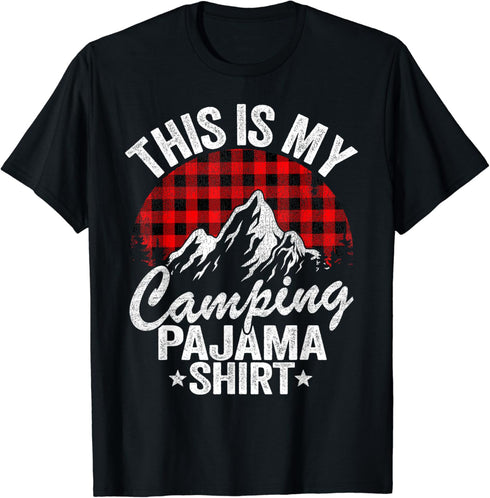 Happy Hiking Camper Funny Outdoor This Is My Camping Pajama T-Shirt...
