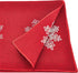 Saro Lifestyle Embroidered Snowflake Design Table Runner, Red, 16"x90"...