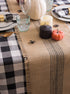 DII Jute Burlap Collection Kitchen Tabletop, Table Runner, 14x108, Middle Stripe Gray...