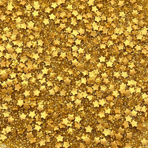 Sprinkles | 8 oz | Gold sugars | Manvscakes | Star sugar...