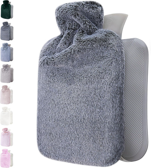 Hot Water Bottle with Soft Cover - 1.8L large - Hot Water Bag for Pain Relief, Neck and Shoulders, Feet Warmer, Menstrual Cramps, Hot and Cold the...