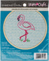 Dimensions 'Flamingo Fun' Short N' Sweet Mini Embroidery Kit for Beginners, 4''......