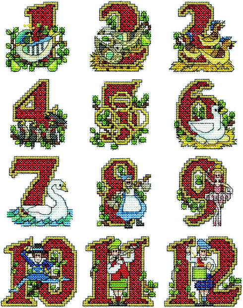 Design Works Crafts Cross Stitch Ornaments Kit-Makes Set of 12, Various...