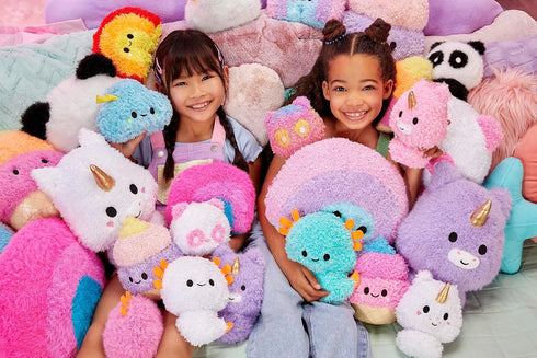 Fluffie Stuffiez Rainbow Small Collectible Feature Plush - Surprise Reveal Unboxing with Huggable ASMR Fidget DIY Fur Pulling, Ultra Soft Fluff...