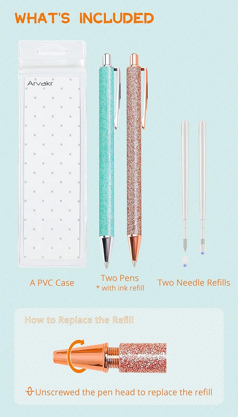 2 Pack Craft Weeding Pens, Essential Adhesive Vinyl Tool, Precision Needle Retractable Pin Pen for Craft Weeding, Vinyl Air Release or Car Punctur...