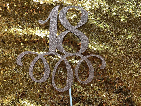 Rose Gold 18 Birthday Cake Topper, 18th Birthday Cake Topper Eighteen Birthday Cake Topper for Girls Boys 18th Birthday Party Cake Supplies...