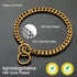 18K Gold Chain Dog Collar 10MM Cuban Link Chain Stainless Steel Metal Links Walking Training Collar for Small Medium Large Dogs 10in to 30in...