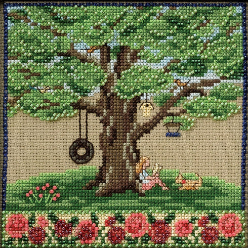 Summer Oak Beaded Counted Cross Stitch Kit Mill Hill 2017 Mighty Oak Quartet Series MH171713...