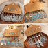 45 Pairs Vintage Silver Drop Dangle Earrings Set for Women Bohemian Bronze Waterdrop Leaf Earrings...