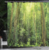 Ambesonne Rainforest Decorations Shower Curtain Set, Tropical Rainforest Landscape Malaysia Asia Green Tree Trunks Uncultivated Wood, Bathroom Acc...