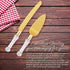 Wedding Cake Knife and Server Set Gold, Cake Cutter and Pie Spatula, Cake Server and Knife Set of 2 with Crystal Handles, 1.2mm Thick Blades, Cutt...