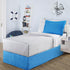 FRESH IDEAS Ideas Kids Twin Bed Skirt - Lux Hotel Tailored Microfiber Bedskirt, Classic 14" Drop Length - Blue...
