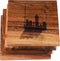 Indianapolis Coasters, Indianapolis Skyline Drink Coasters – Indianapolis Gifts & Souvenirs, Acacia Wood Coasters with Indianapolis Skyline Design...