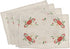 Saro Lifestyle Embroidered Ornament Design Linen Blend Placemat (Set of 4), Natural, 14"x20"...