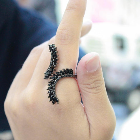 Lavencious Cocktail Fashion Ring Size Adjustable From 6-8.5 CZ Marquise Shape Jewelry for Women...